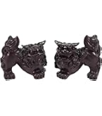Amazon.co.jp: くば笠屋 シーサー 置物 沖縄土産 玄関 黒石獅子